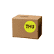 2" Diameter, "Thursday" Circle Label, Paper, 500 Labels Per Roll