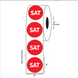 2" Diameter, "Saturday" Circle Label, Paper, 500 Labels Per Roll