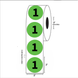 2" Diameter, "One" Circle Label, Paper, 500 Labels Per Roll