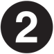 2" Diameter, "Two" Circle Label, Paper, 500 Labels Per Roll