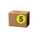 2" Diameter, "Five" Circle Label, Paper, 500 Labels Per Roll