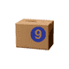 2" Diameter, "Nine" Circle Label, Paper, 500 Labels Per Roll