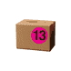 2" Diameter, "Thirteen" Circle Label, Paper, 500 Labels Per Roll