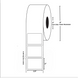 2.5x2 White Direct Thermal Label Rolls 3" Core