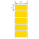 2x1 Yellow Floodcoated Direct Thermal Labels 1" Core