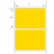 2x3 Yellow Floodcoated Direct Thermal Labels 1" Core