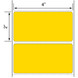 4x2 Yellow Floodcoated Direct Thermal Labels 1" Core