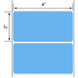 4x2 Floodcoated Blue Thermal Transfer Label Rolls 3" Core 8 inch O.D.
