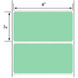 4x2 Floodcoated Green Thermal Transfer Label Rolls 3" Core 8 inch O.D.