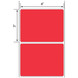 4x3 Floodcoated Red Thermal Transfer Label Rolls 3" Core 8 inch O.D.