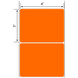 4x3 Floodcoated Orange Thermal Transfer Label Rolls 3" Core 8 inch O.D.