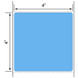 4x4 Floodcoated Blue Thermal Transfer Label Rolls 3" Core 8 inch O.D.