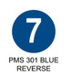 1.5" Diam. Circle Thermal Transfer Preprinted Number Seven Label Rolls 3" Core