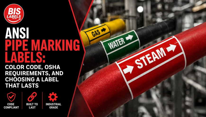ANSI Pipe Marking Labels: Color Code, OSHA Requirements, and Choosing a Label That Lasts