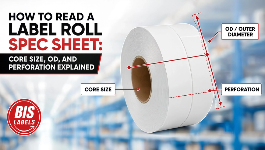 How to Read a Label Roll Spec Sheet: Core Size, OD, and Perforation Explained