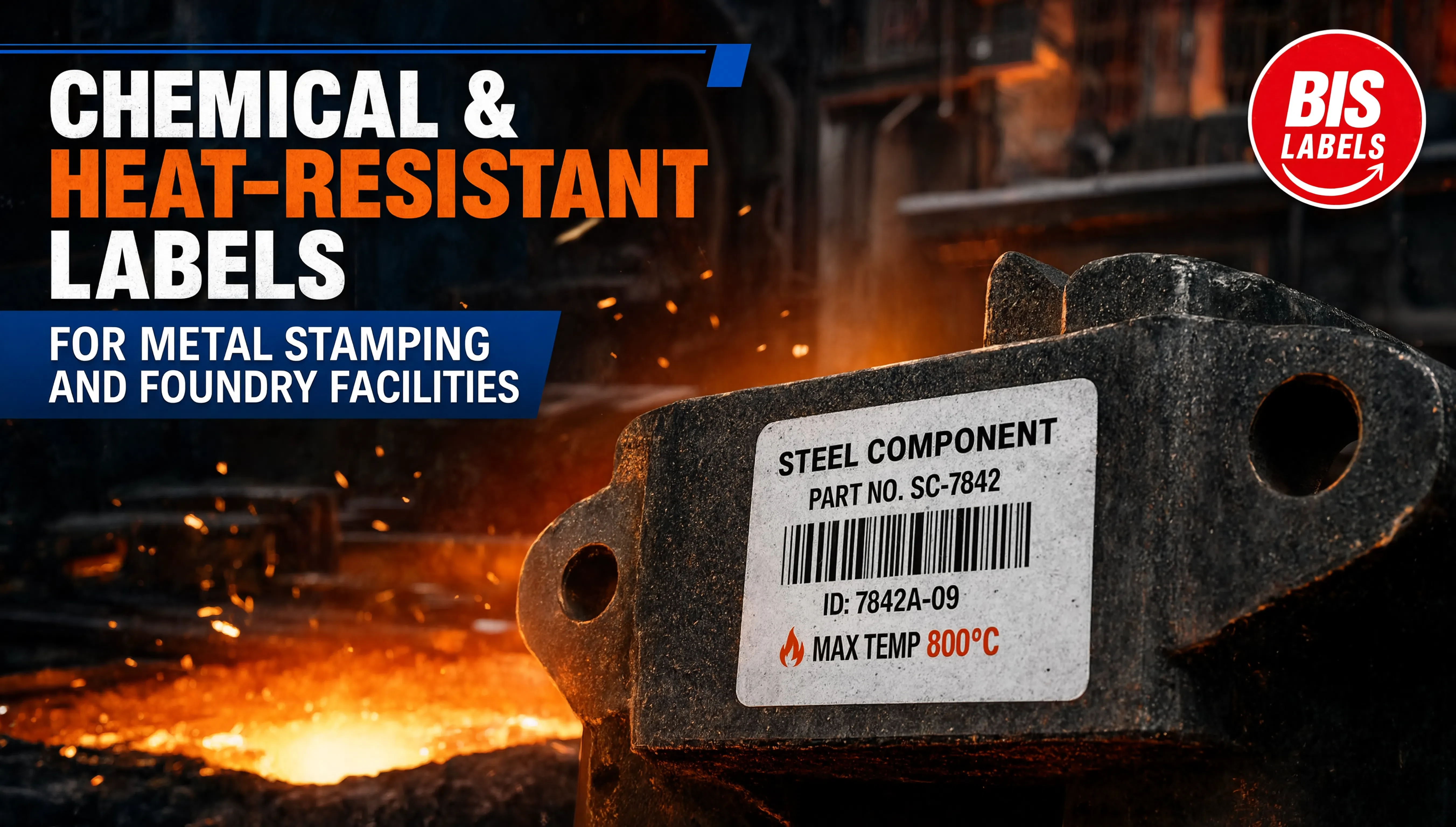 Chemical & Heat-Resistant Labels for Metal Stamping and Foundry Facilities