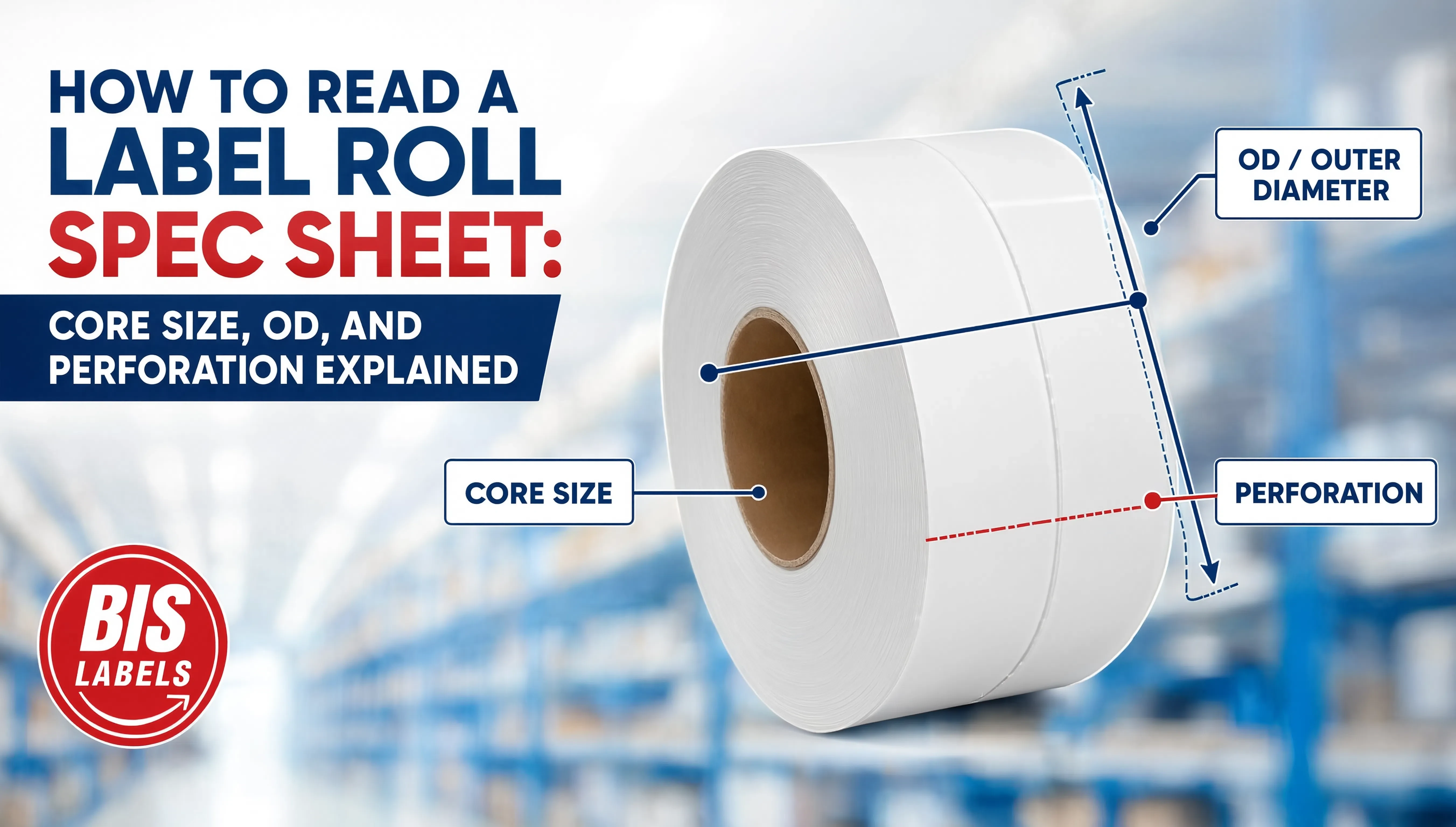 How to Read a Label Roll Spec Sheet: Core Size, OD, and Perforation Explained