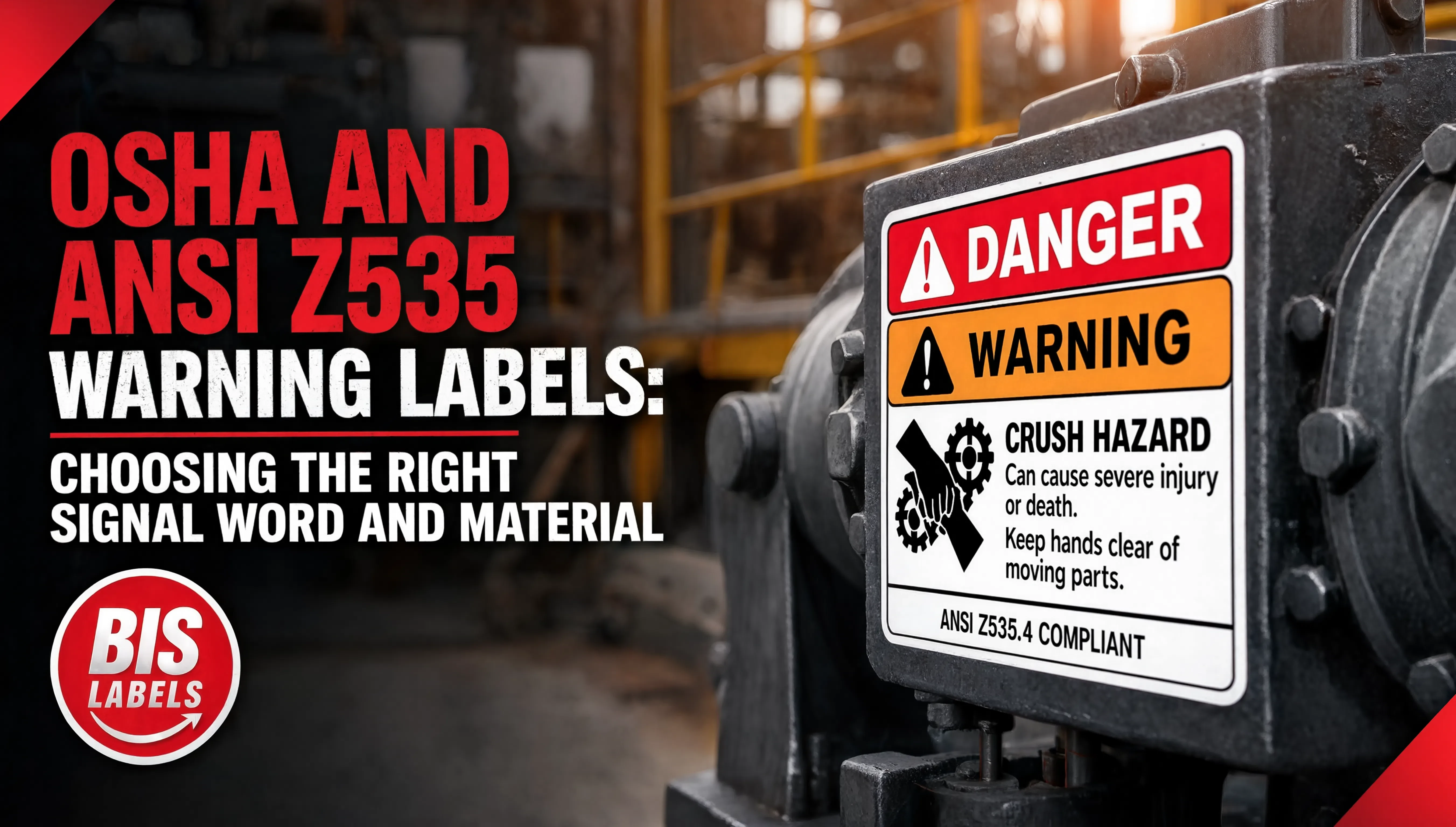 OSHA and ANSI Z535 Warning Labels: Choosing the Right Signal Word and Material