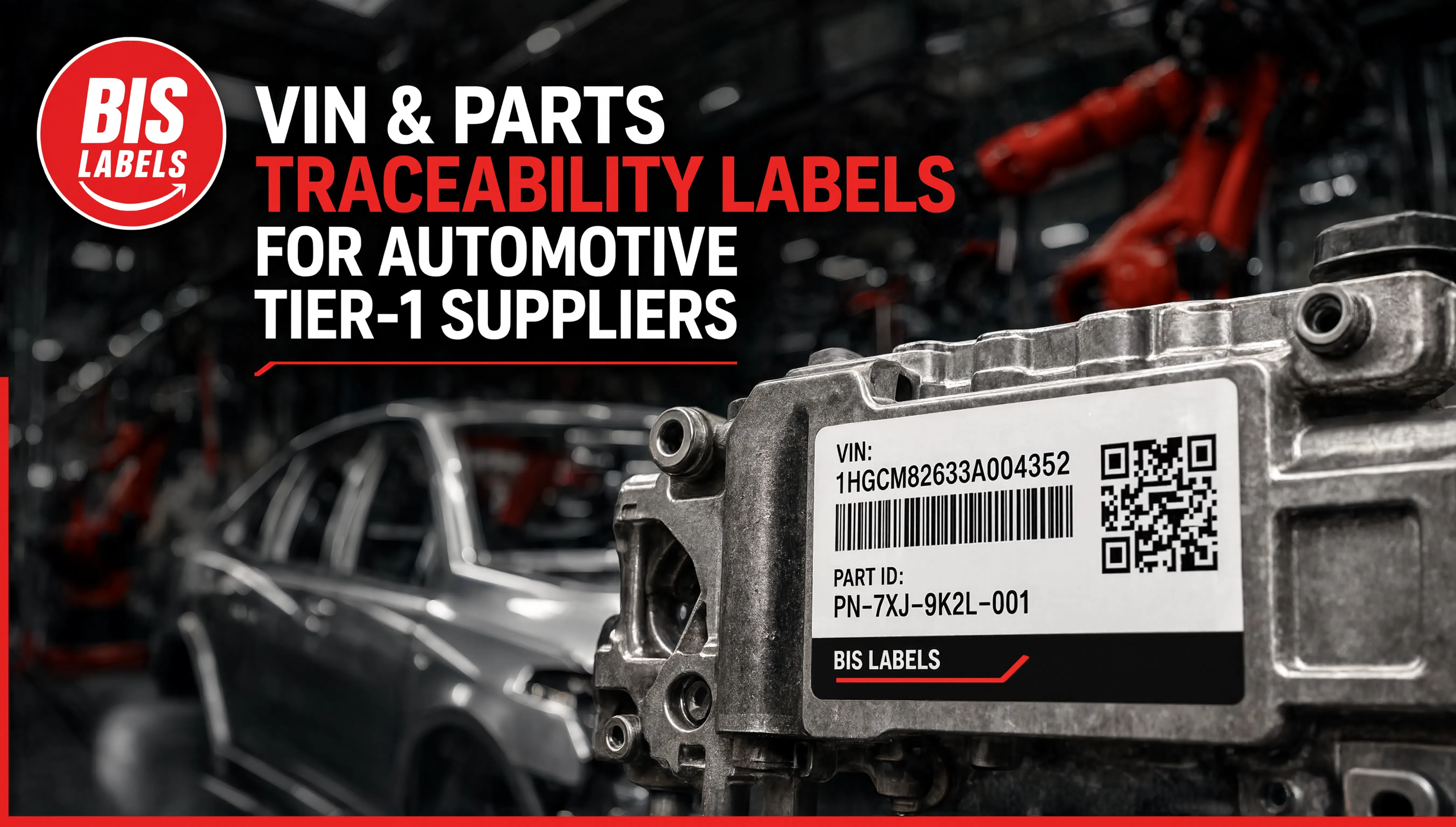 VIN & Parts Traceability Labels for Automotive Tier-1 Suppliers