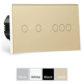 Five gang Pure wifi switch glass no neutral and two way