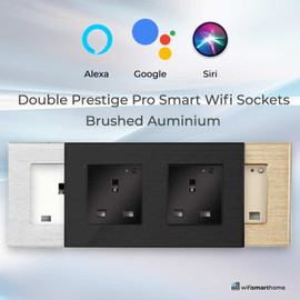 Brushed steel wifi sockets for smart home UK Brushed steel wifi sockets for smart home UK