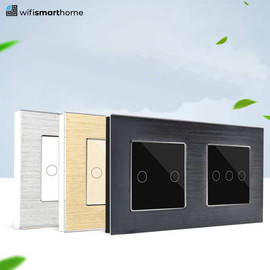 Brushed steel deluxe led touch light switch