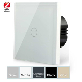 Zigbee One Gang Pure Glass Wifi Smart Switch - No Neutral