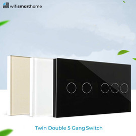 luxury glass led touch switch double glass light switch