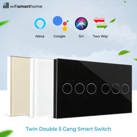 TWIN SMART WIFI DIMMER SWITCH (LHS Dim RHS ON/OFF)