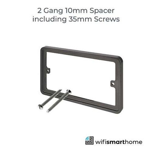 double 10mm black 2 gang spacer for electric sockets and switches double 10mm black 2 gang spacer for electric sockets and switches