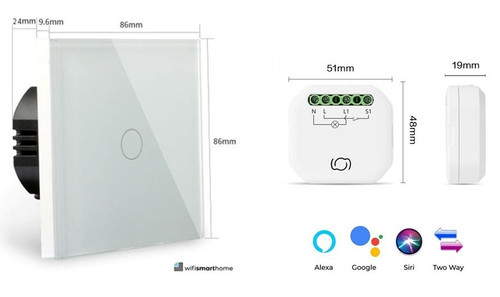 One Gang Smart Wifi Switch with Dimmer Module One Gang Smart Wifi Switch with Dimmer Module