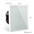 one gang smart wifi switch sizes, toughened glass with measurements for UK 25mm standard back box. one gang smart wifi switch sizes, toughened glass with measurements for UK 25mm standard back box.