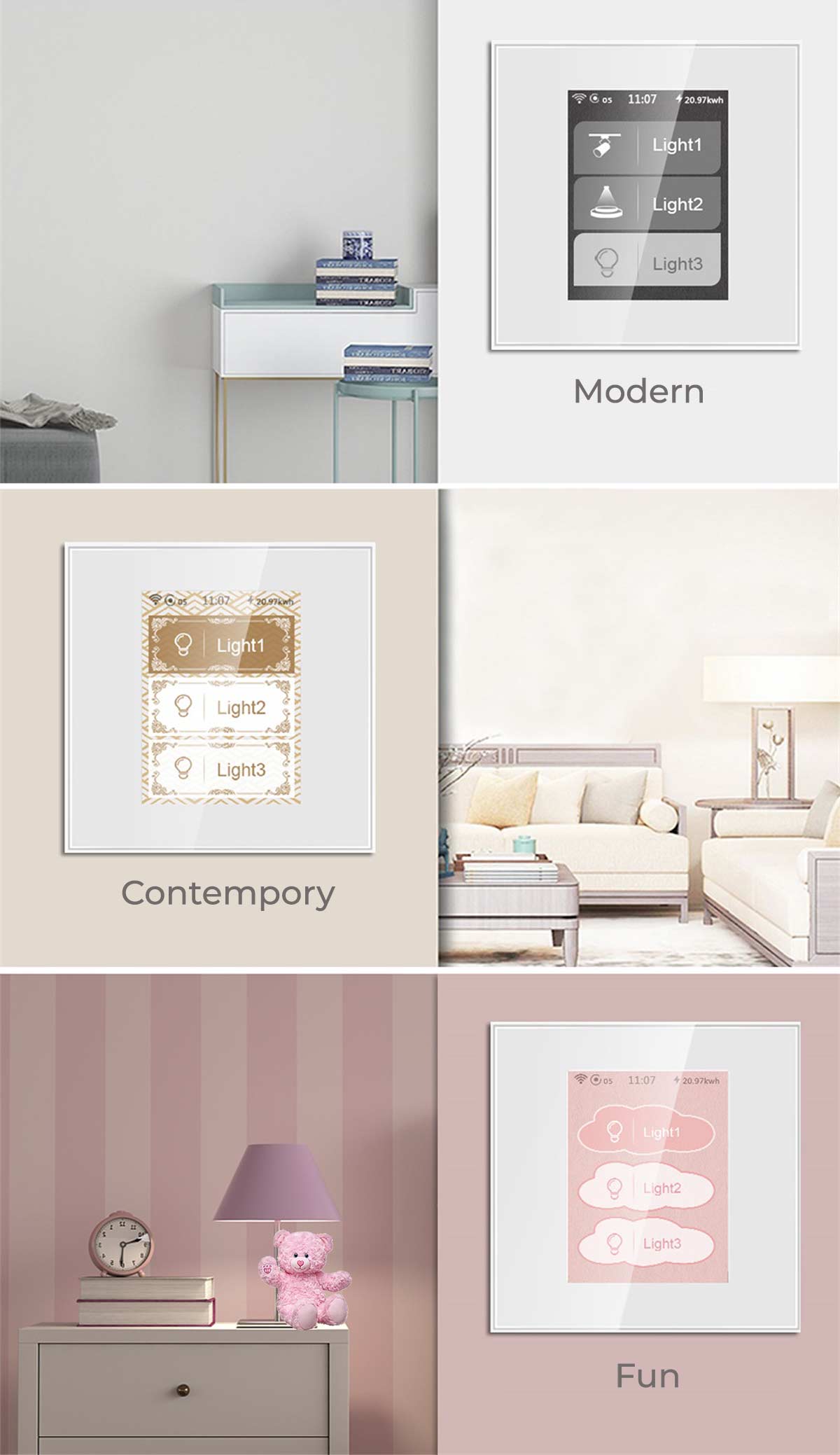 Smart LCD L8 smart wifi mesh switch
