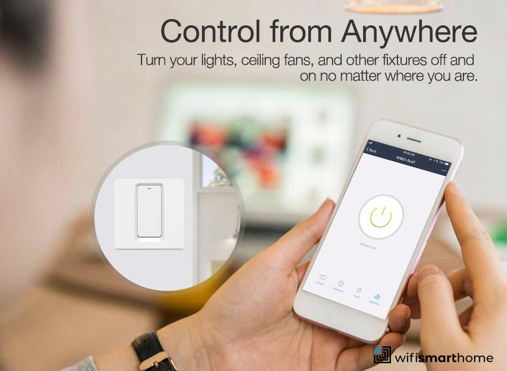 no neutral wifi smart light switch UK