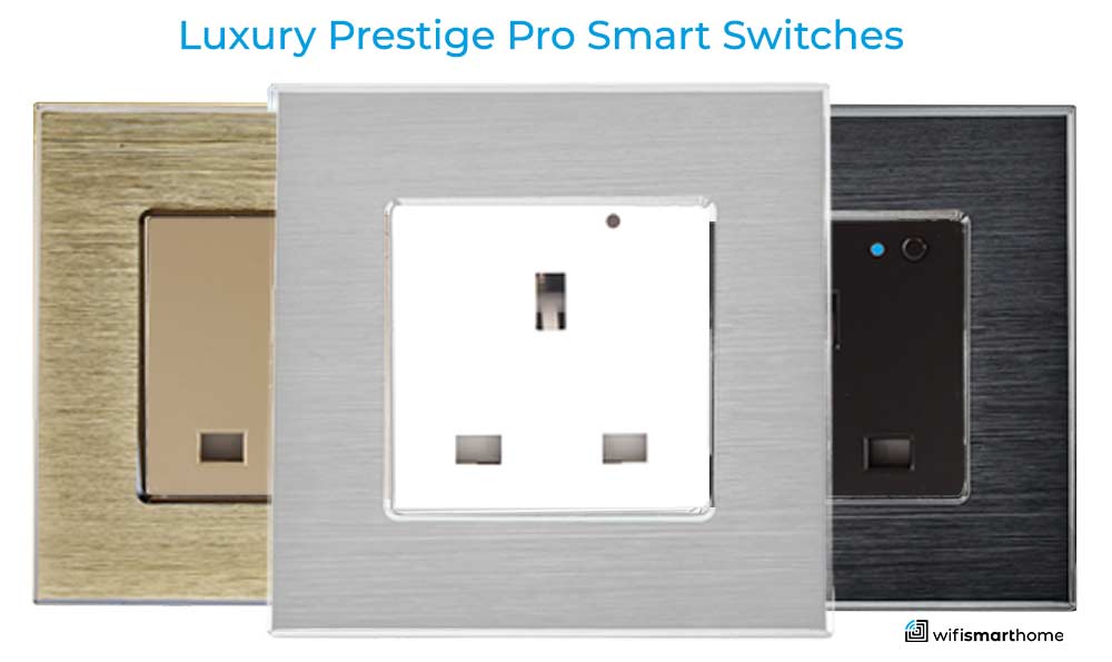 wifi smart sockets UK 13 amp brushed steel