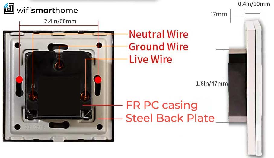 deluxe glass UK socket dimensions