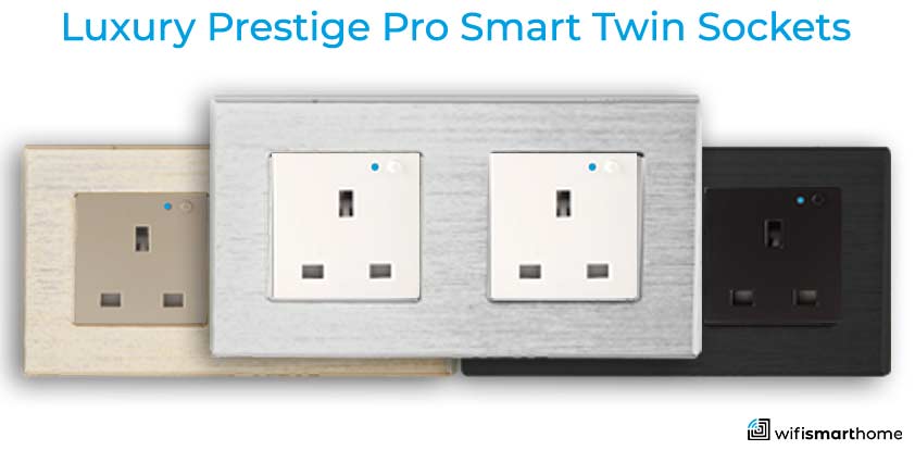 wifi smart sockets UK 13 amp brushed steel