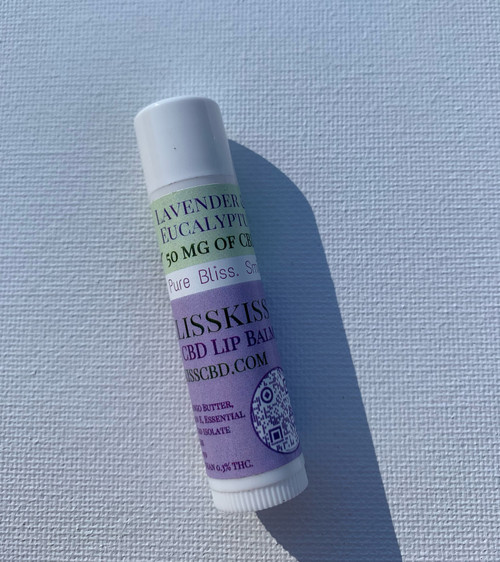 All Natural Lavender & Eucalyptus Lip Balm  w/ 50 MG of CBD