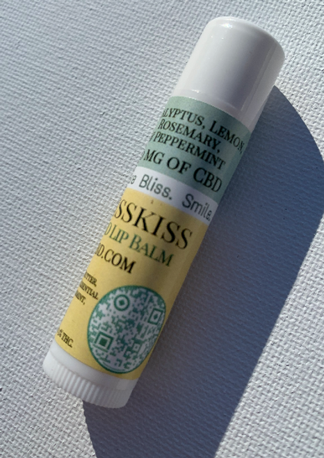 All Natural Eucalyptus, Lemon, Rosemary & Peppermint Lip Balm  w/ 50 MG of CBD