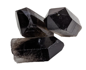 Smoky Quartz Crystal Points Dark, natural
