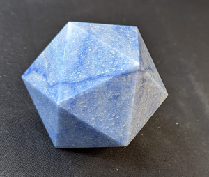 Blue Aventurine Crystals Carved Geometric Icosahedron Large Blue Aventurine Crystals Carved Geometric Icosahedron Large