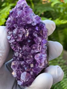 Mix of Three Specimens Amethyst Quartz Crystal Cluster Deep Purple (collectively over 9.0 oz) Mix of Three Specimens Amethyst Quartz Crystal Cluster Deep Purple (collectively over 9.0 oz)