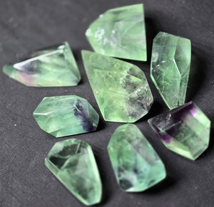 Green Fluorite Crystals Polished Freeform Specimen (Three sizes) Green Fluorite Crystals Polished Freeform Specimen (Three sizes)