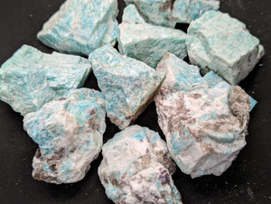 AMAZONITE Raw Natural High Quality Mineral Specimens With Pyrite Inclusions-Healing Crystals