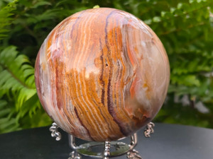 Banded Onyx Sphere "Stone of strength, balance, and protection" ( 72 mm 525 gm) From Pakistan Decorative Valentines Day Gift