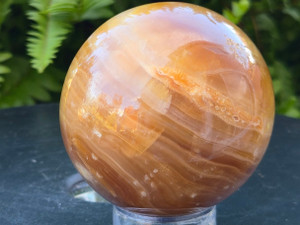 Aragonite sphere “Stone of unconditional love” (65 mm 374 gm) Natural Polished Crystal Ball From Madagascar Decorative Valentines Day Gift