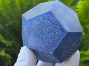 Blue Aventurine Crystal Carved Geometric Dodecahedron, Large (55 to 60mm) "stone of self-discipline" Decorative