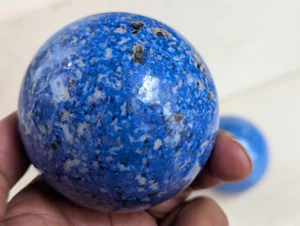 Lapis lazuli Spheres Large (65-70mm, 450gm), Royal Blue Natural Polished Crystal Valentine Day Gift