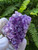 Mix of Three Specimens Amethyst Quartz Crystal Cluster Deep Purple (collectively over 6.8 oz)