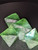 Fluorite Octahedron Natural Geometric Formation Crystals- Translucent Green (4 oz)